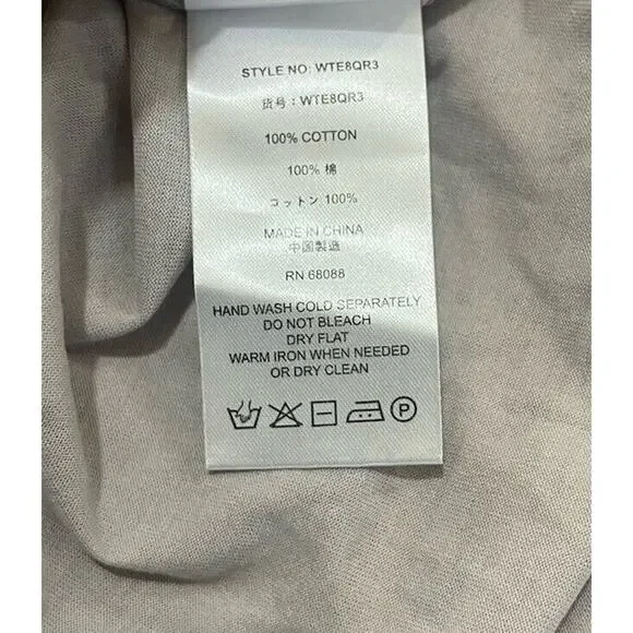 TSE 3/4 Sleeve Boat Neck Gray 100% Cotton Shirt Minimalist Capsule Size Small - Picture 7 of 7